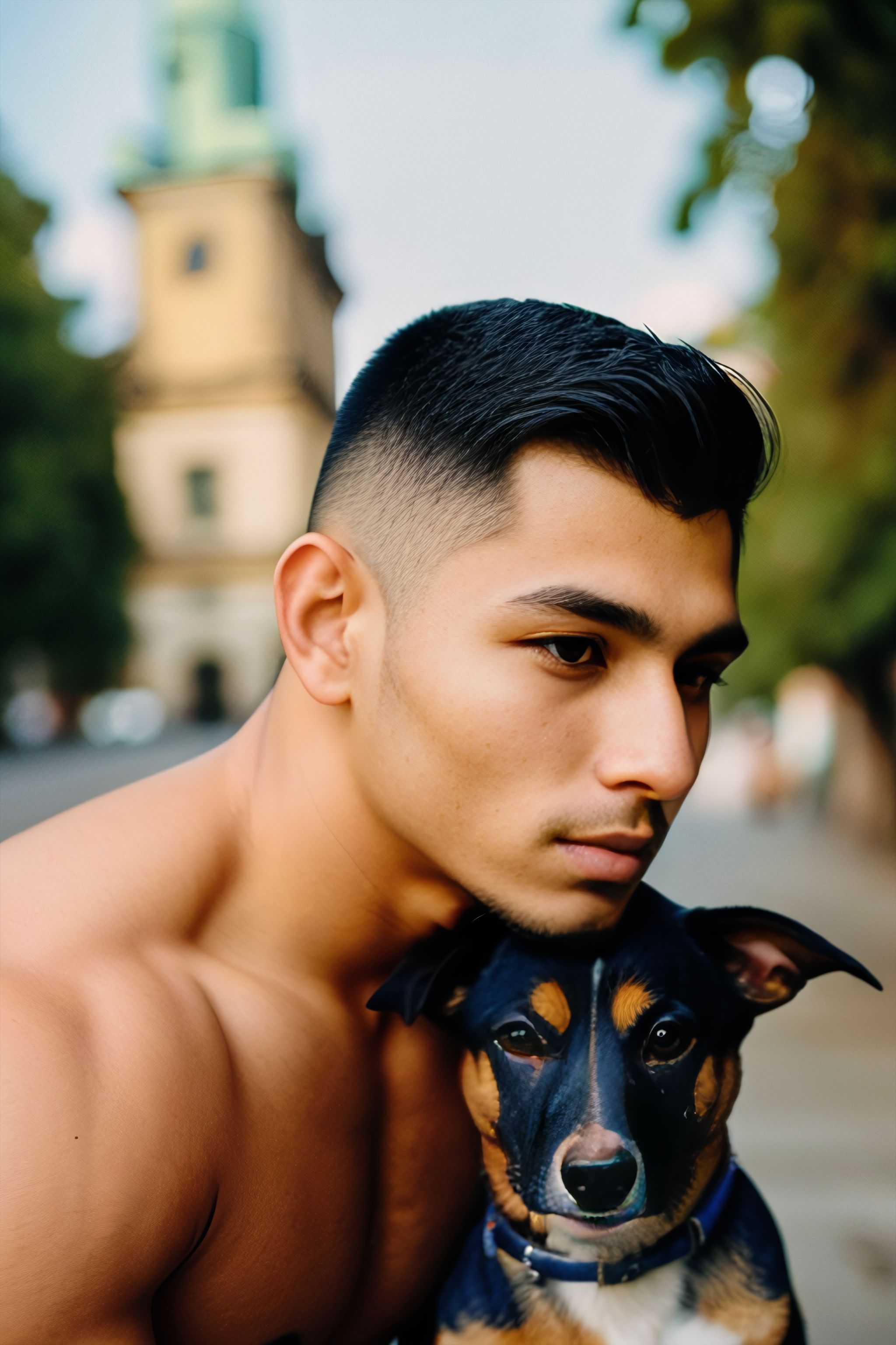 Portrait generated with Stable Diffusion.